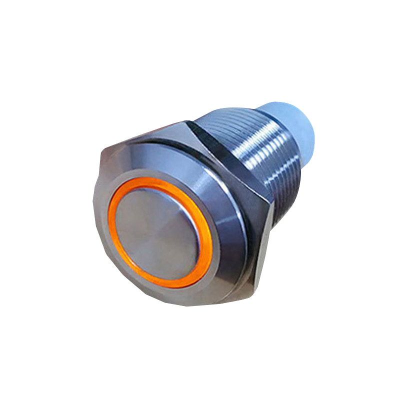 16mm常开/常闭不锈钢发光带灯金属按钮开关M16金属按钮开关