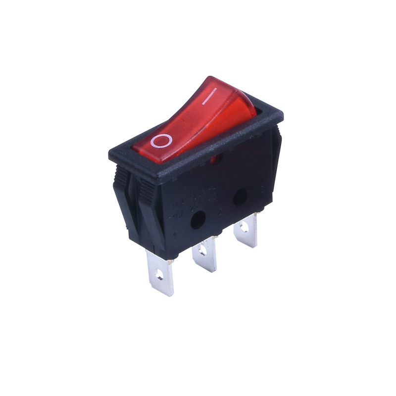 单刀单投船形开关三脚单档带灯船型开关16A船型开关32x14船型开关
