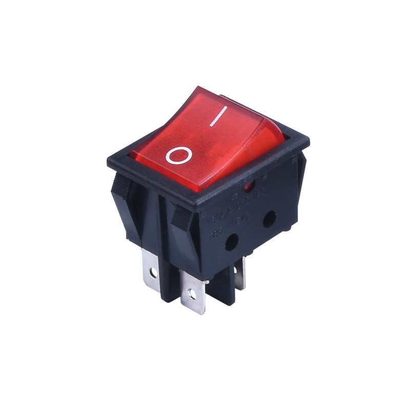 双刀单投船型开关四脚单档带灯船型开关32*25船型开关16A船型开关
