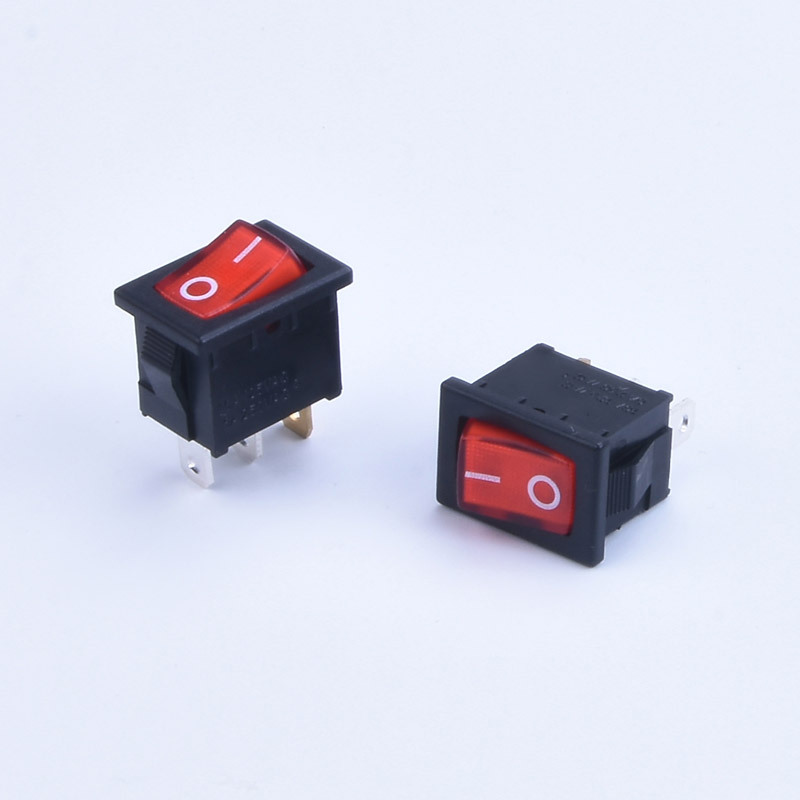 单刀单投船型开关三脚单档带灯3