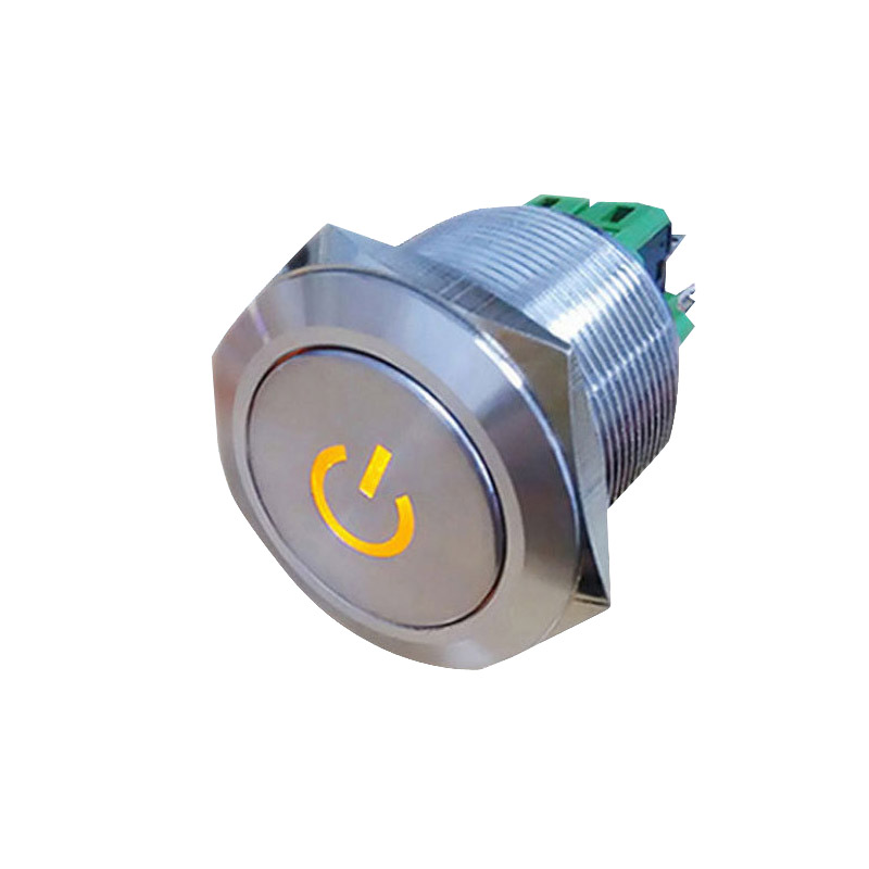 M25防水环带灯不锈钢按钮开关25mm金属按钮开关25mm防水按钮开关