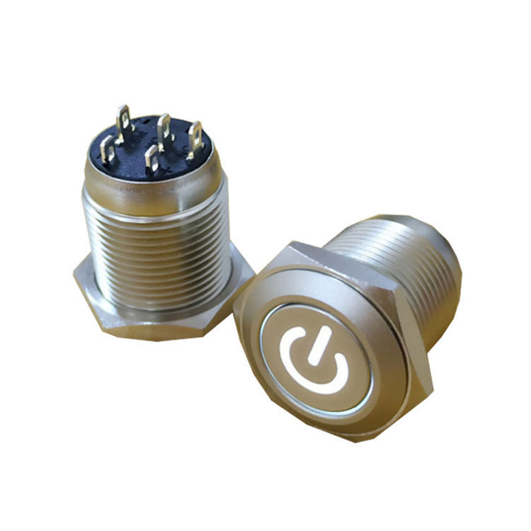 M25防水环带灯不锈钢按钮开关3