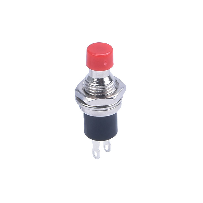 厂家供应7.5mm 安装孔红色按钮焊线端子按钮开关