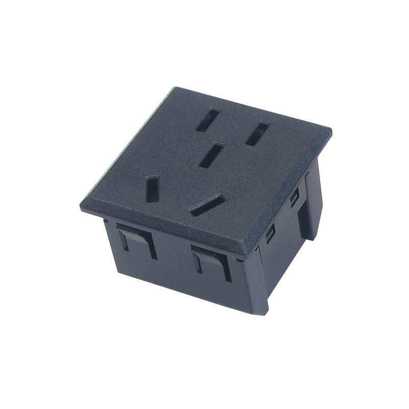 厂家供应螺钉安装3P黄铜插销焊锡端子品字插座