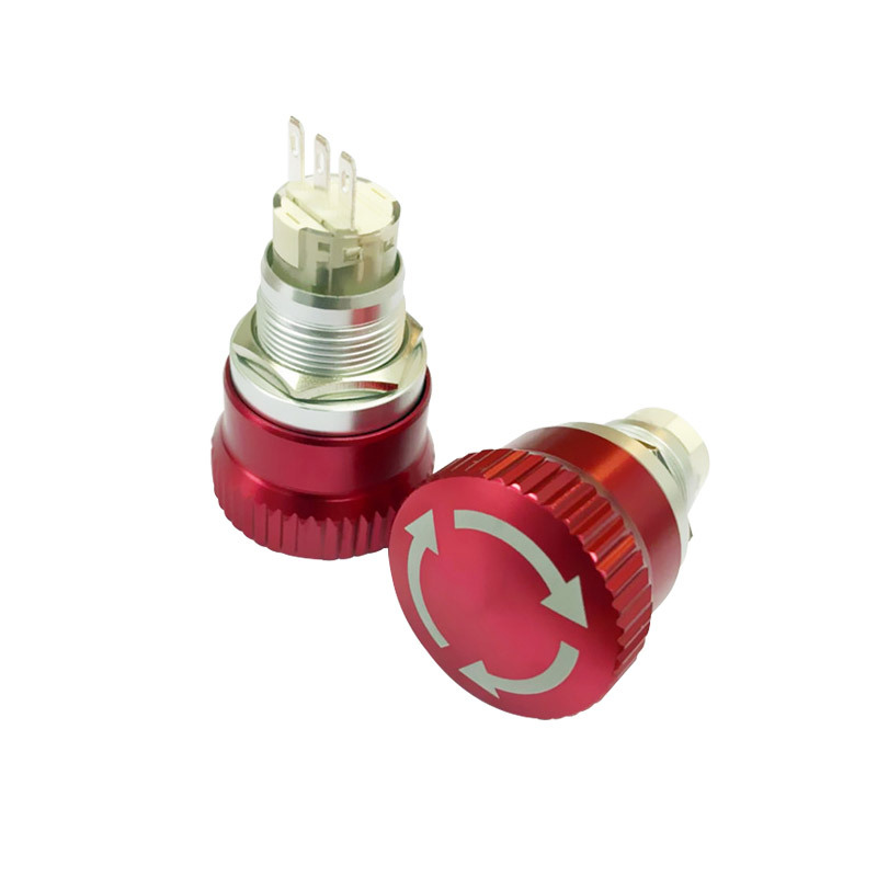 嘉腾供应19mm红色蘑菇头急停按钮支持来图定制