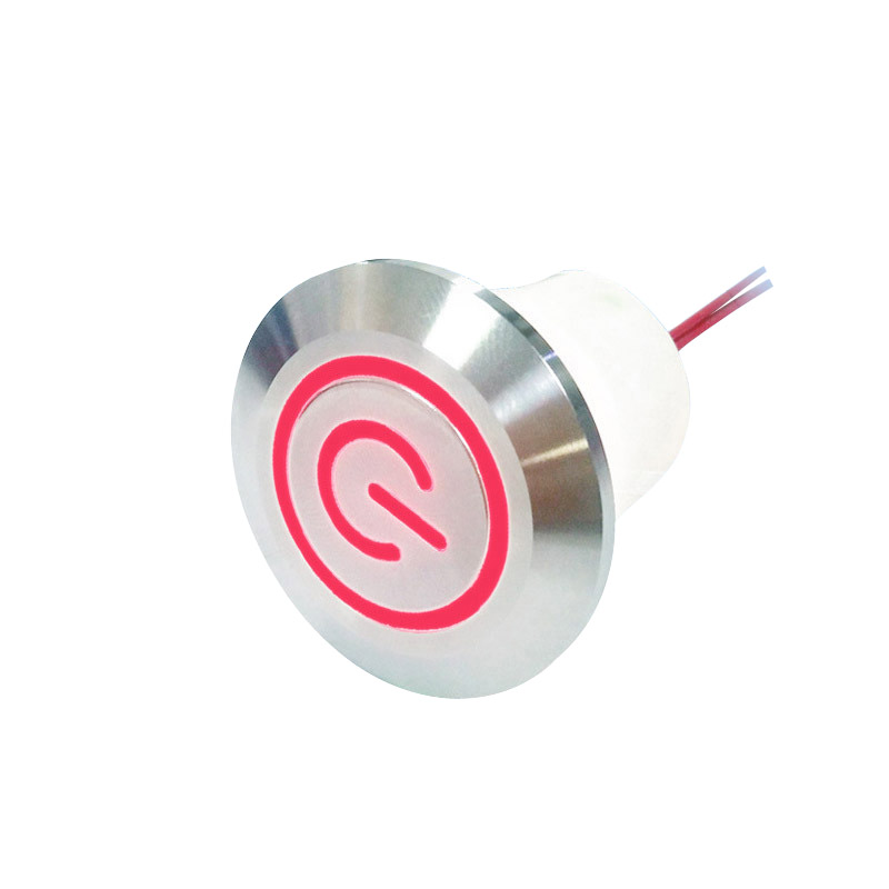 30mm商用炉灶启动点火开关30mm防水金属开关30mm带灯防水金属开关